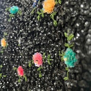 Floral Sequins Detail Top